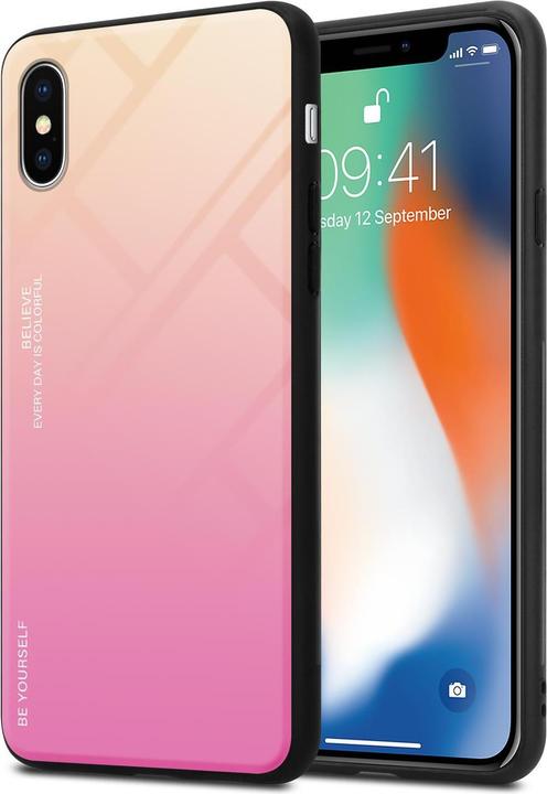 Produktbild Cadorabo TPU 2 Farben Glas Cover (Apple iPhone X)