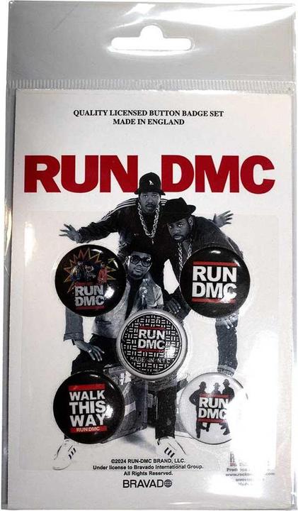 Produktbild Run DMC Abzeichen Walk This Way 5erPack Kunststoff Metall
