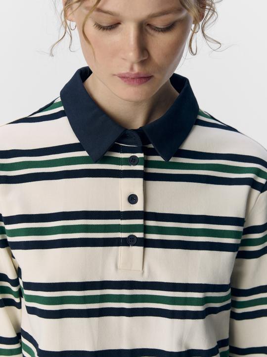 Actual product image Object Gestreiftes Langarm-Poloshirt (M)