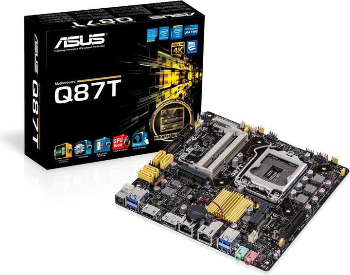 Actual product image ASUS Q87t (LGA 1150, Intel Q87, Mini-ITX, Thin Mini ITX)