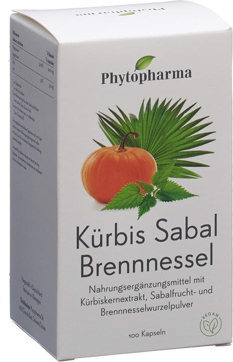 Phytopharma Kürbis Sabal Brennnessel (100 Stück, Kapseln, 114 g)