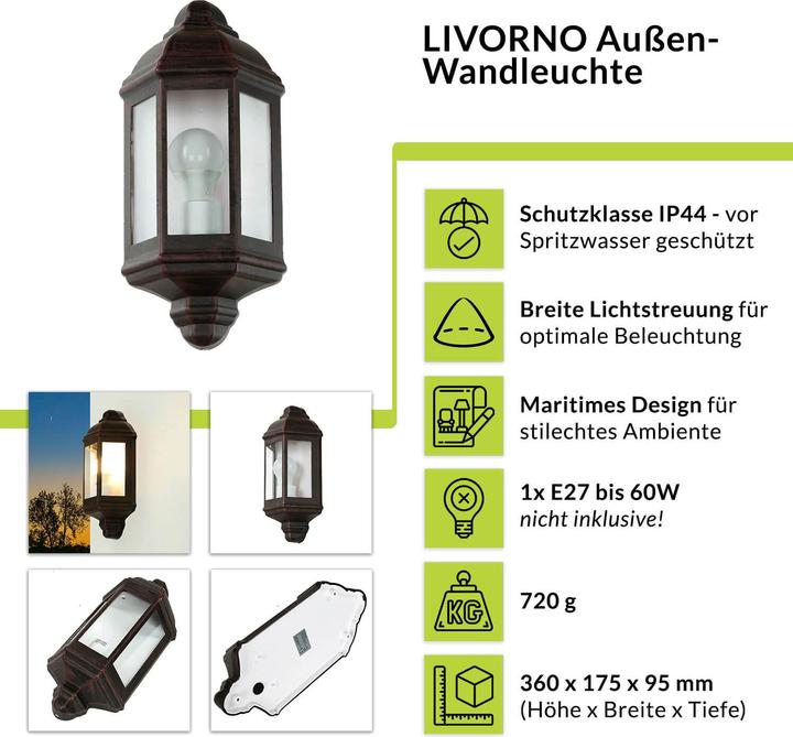 Produktbild Licht-Erlebnisse Livorno (E27, IP44)