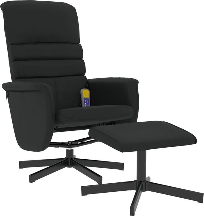 Immagine prodotto VidaXL Sedia da massaggio con poggiapiedi in similpelle nera, colore