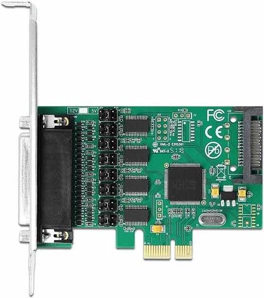 Actual product image Delock PCI Express card 89938 4x RS-232 with power supply