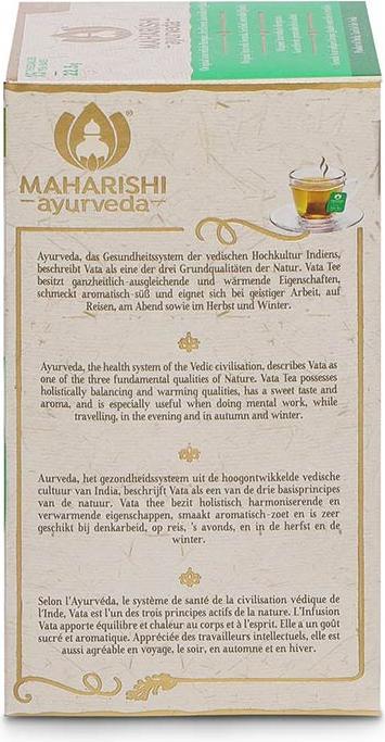 Nährwerte und Zutaten Maharishi Ayurveda Vata Tee, Bio (22.50 g)