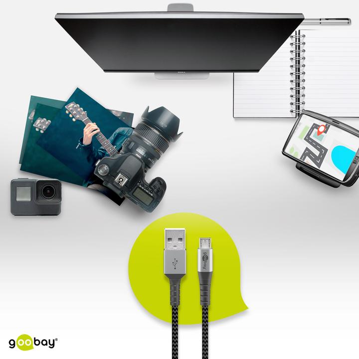 Image du produit Goobay USB A – Micro USB B (0.50 m, USB 2.0)
