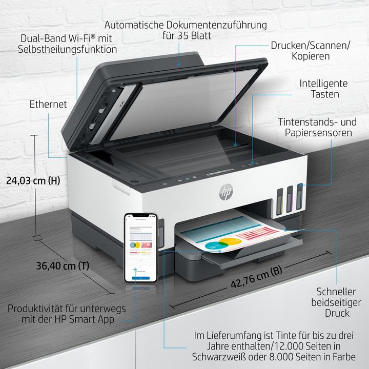Productafbeelding HP Smart Tank 7305 (Inktreservoir, Kleur)