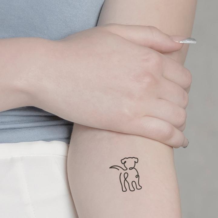 Actual product image minink Temporary tattoo - Abstract dog