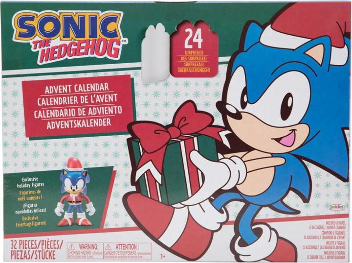 Actual product image Jakks Pacific Sonic the Hedgehog Advent Calendar 2.5 Inch Figures & Accessories Classic Theme