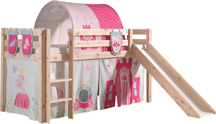 Image du produit Vipack Lit mi-hauteur Princess avec toboggan (90 x 200 cm)