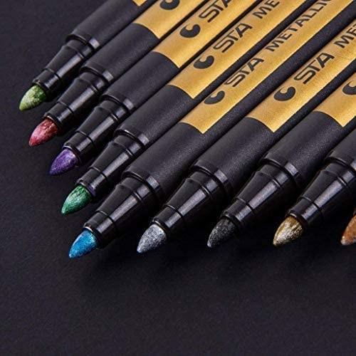 Actual product image I Am Creative Metallic Marker Glitzer Stifte Glimmer Pen auf Wasserbasis 10er Set (Metallic, 10 x)