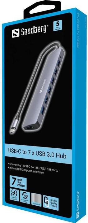 Immagine prodotto Sandberg USB-C, a 7 x USB 3.0, Hub (USB-C, 7 Porti)