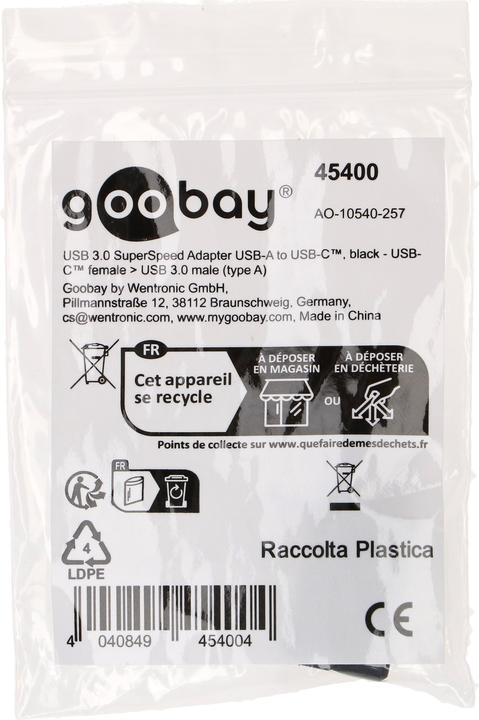 Produktbild Goobay USB-A auf USB-C Adapter USB 3.0 (USB Typ-C, 3.80 cm)