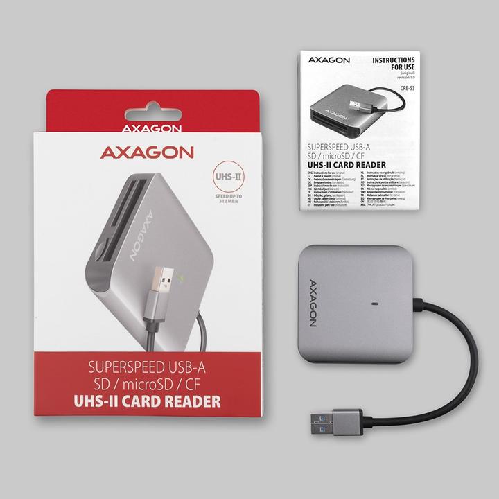 Actual product image Axagon CRE-S3 (USB 3.0 standard-A plug)