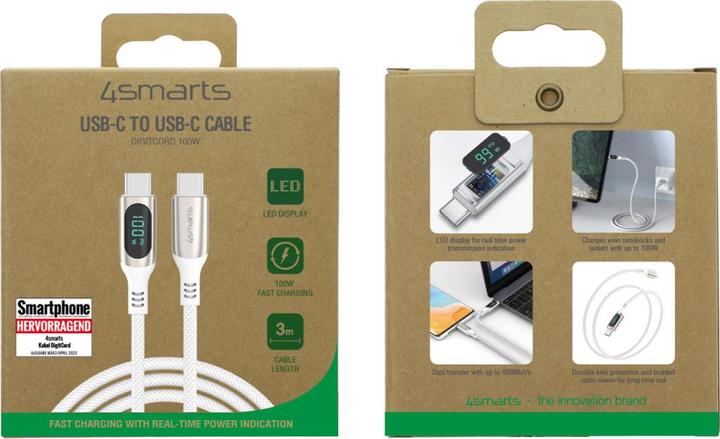 Produktbild 4smarts USB C – USB C (3 m, USB 2.0)