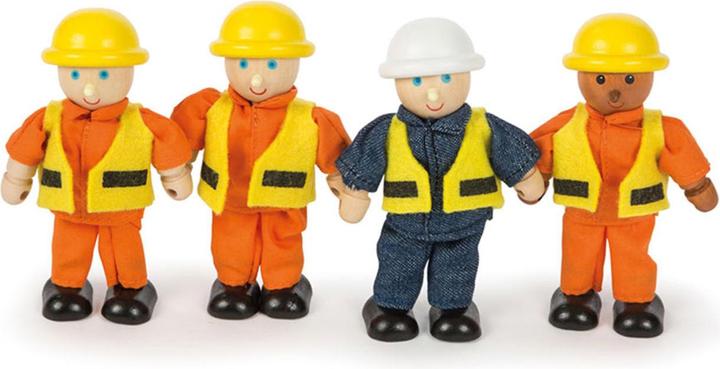 Produktbild Bigjigs Hölzernes Puppenhaus Puppen Bauarbeiter