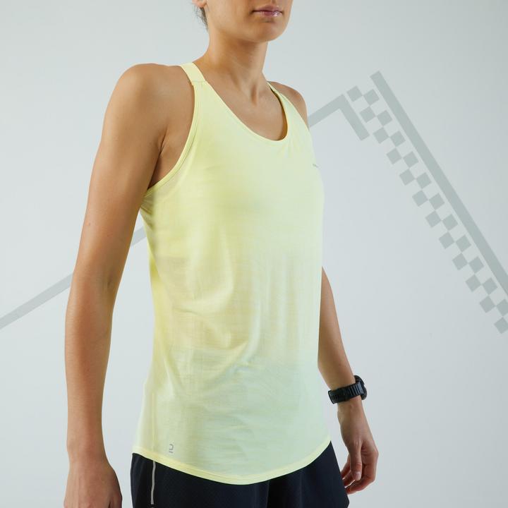 Image du produit Kiprun Débardeur running sans couture femme - run 500 confort jaune (S)