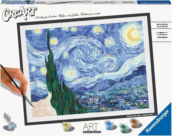 Productafbeelding Ravensburger CreArt - Schilderen op nummer 23518 - ART collectie: Sterrennacht (Van Gogh) - vanaf 14
