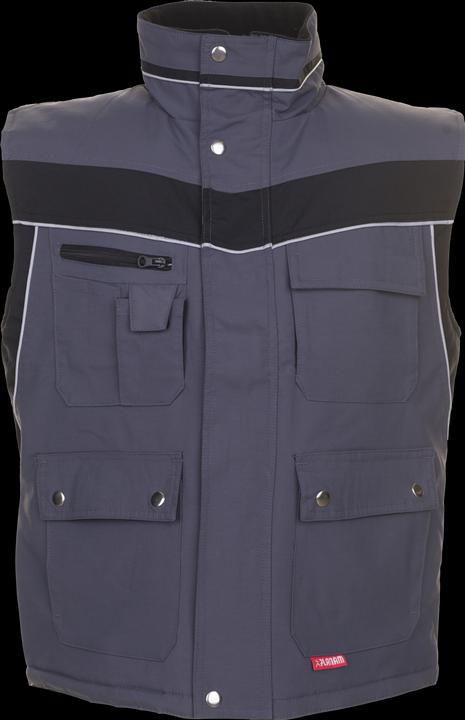 Actual product image Planam unisex winter waistcoat PLALINE slate, black size L (L)