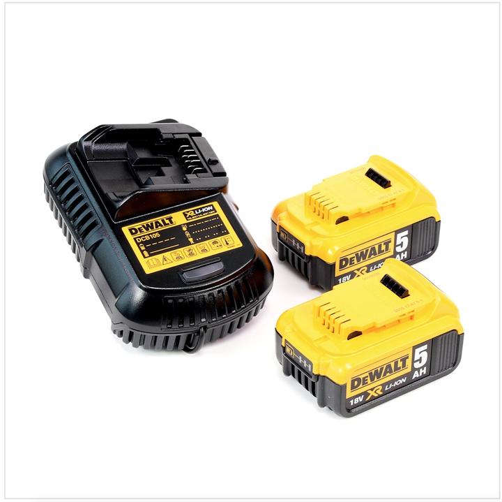 Produktbild DeWalt SDS-PLUS BOHRHAMMER 18V 2,1J 2 x 5,0Ah XR LI-ION KURZHAMMER TSTAK DCH273P2T (Akkubetrieb)
