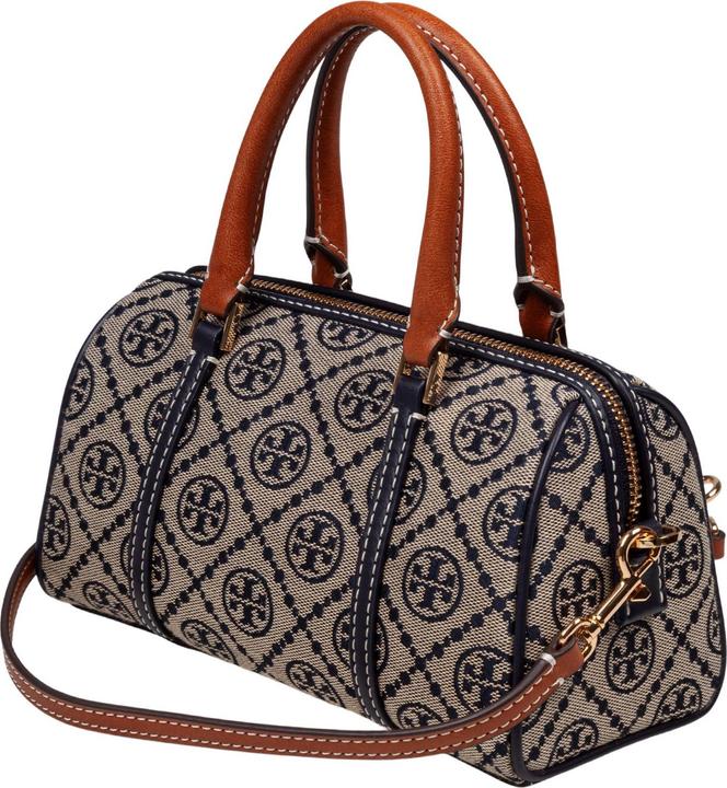 Actual product image Tory Burch monogram bucket in printed cotton monogram blue