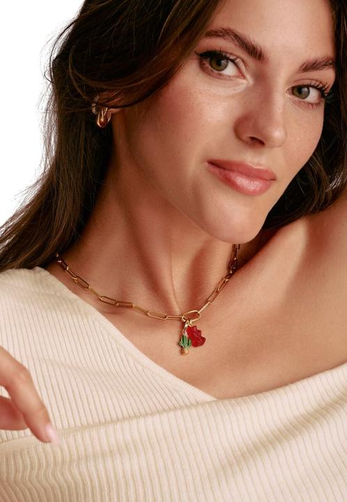 Immagine prodotto Thomas Sabo Charm-Goldbären-Anhänger in Rot Connect vergoldet (Vetro, Argento 925)