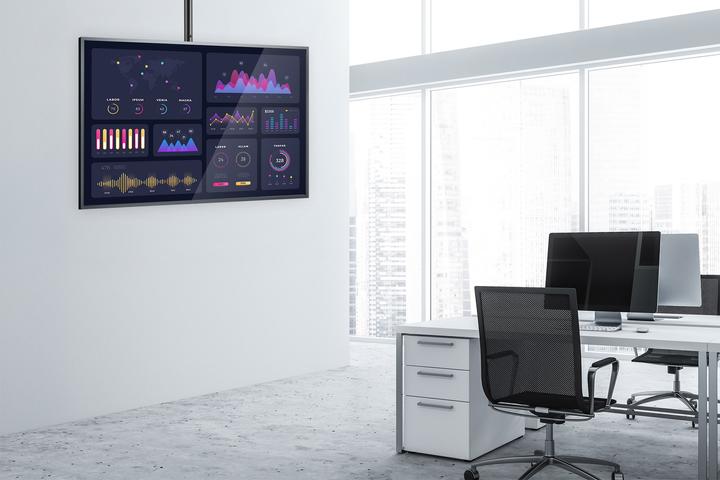 Produktbild Manhattan Höhenverstellbare TV-Deckenhalterung, neig- und schwenkbar (Decke, 70", 50 kg)