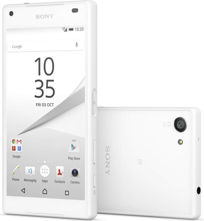 Sony Xperia Z5 Compact (32 GB, Weiss, 4.60", Single SIM, 23 Mpx, 4G)