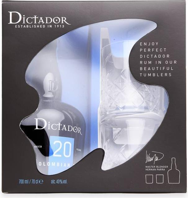 Produktbild Dictador 20 Years Distillery Icon Reserve Rum mit Etui und 2 Gläsern (1 x 70 cl)