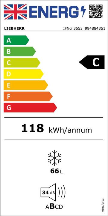 Etichetta energetica Liebherr Congelatore integrato con NoFrost-IFNci 3553-22-994884351
