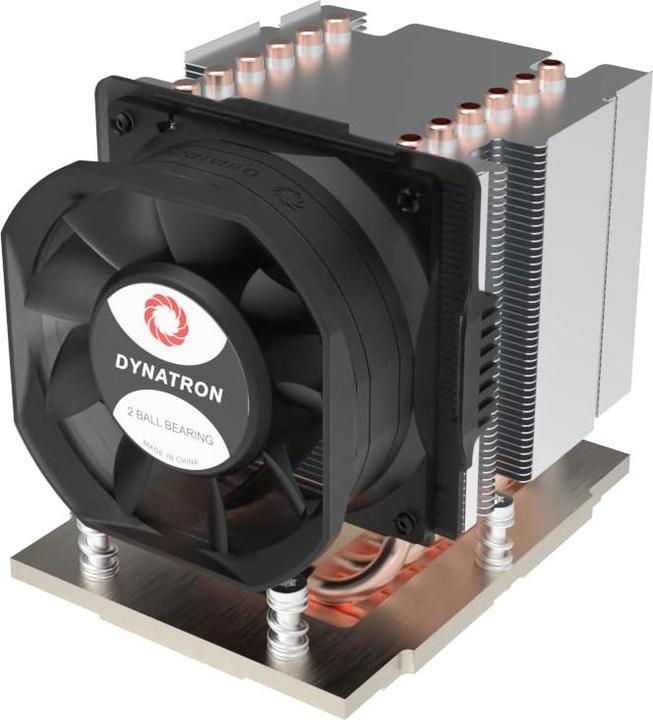 Produktbild Dynatron J12 AMD Genoa SP5 cooler 3U active Aluminum Stacked Fins with Heat Pipes and Copper Heat Sp (105 mm)