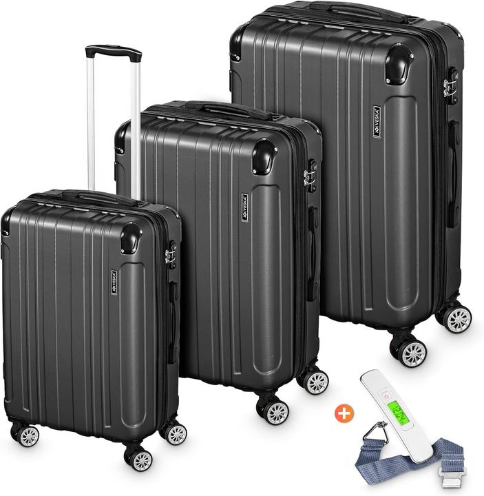 Veska 3-teiliges Hartschalenkoffer-Set (Handgepäck (bis 50l), M (50 - 90l), L (90 - 115l))