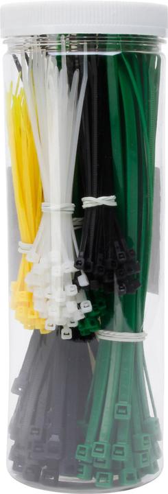 Image du produit Kopp Jeu de colliers de serrage 300 pcs, blanc, noir, vert (300 pcs)