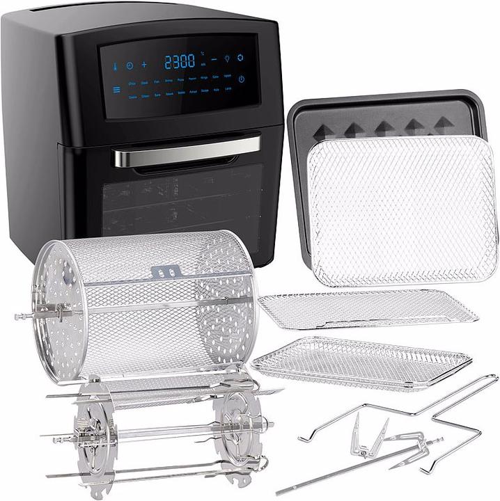 Produktbild Rosenstein & Söhne 2 mal Digitale XXL-Heissluft-Fritteuse & Mini-Umluft-Ofen, 18 Programme, 12 l