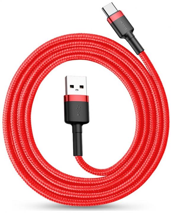 Productafbeelding Baseus cafule Kabel USB Voor Type-C 2A 3m Rood+Rood (3 m, USB 2.0)