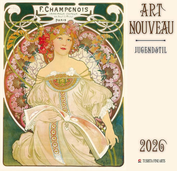 Actual product image Art Nouveau 2026 (30 x 30 cm, Italian, French, Spanish, Czech, English, Dutch, Polish, German)