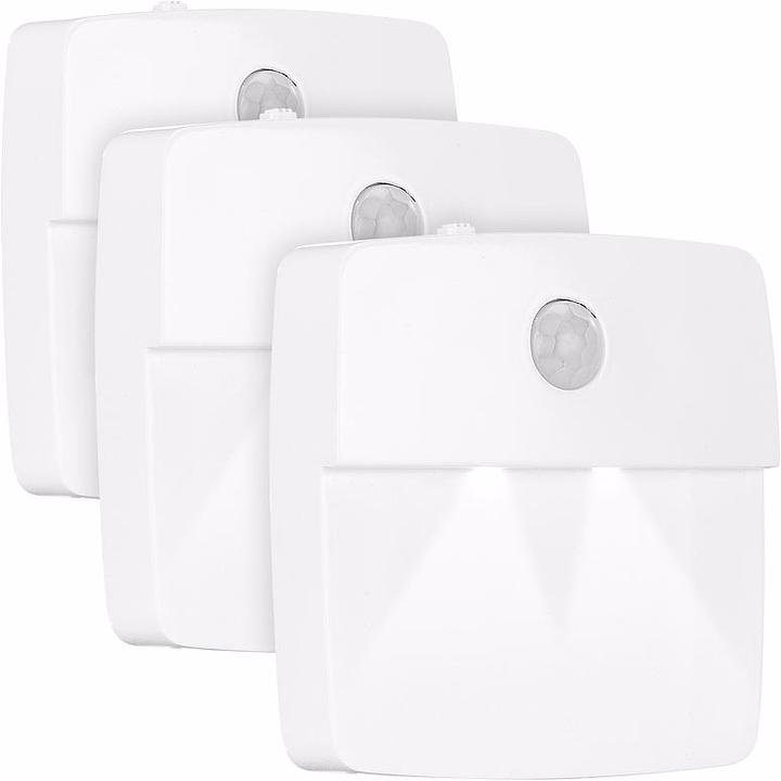 Produktbild Lunartec 2 mal 3er-Set LED-Treppenlicht mit Akku, Dämmerungs- und Bewegungs-Sensor