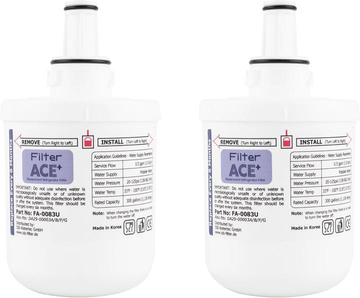 Produktbild ACE + 2x Wasserfilter kompatibel mit Samsung DA29-00003G (2 x)