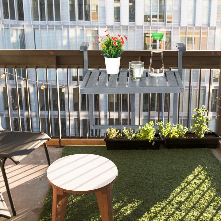 Actual product image Relaxdays Folding balcony-table (70 cm)