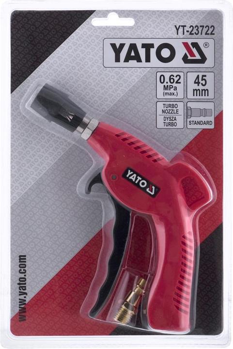 Image du produit Yato Pistolet de soufflage d'air comprimé professionnel avec buse turbo Venturi, 6,2 bar, air comprimé