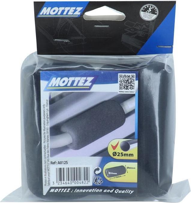 Actual product image Mottez pairs of foam protectors for car door velo for tube (Black)