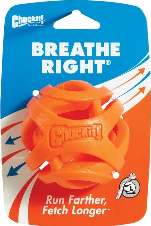 Chuckit! CHUCKIT BREATHE RIGHT Ball holen Openwork 7 5 cm Durchmesser Grösse L Orange (Kauspielzeug Hund)
