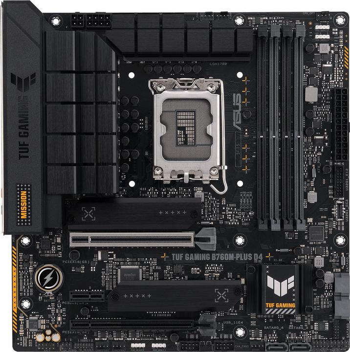 Produktbild ASUS TUF GAMING B760M-PLUS D4 (LGA 1700, Intel B760, mATX)