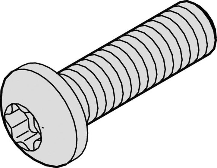 Schroff Countersunk head screw with Torx - TORX-LISEKOSHR M2.5 X8 100ST