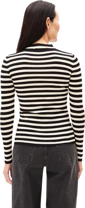 Actual product image Armedangels Alaania Pullover Stand-Up Collar Black/Oatmilk (XS)