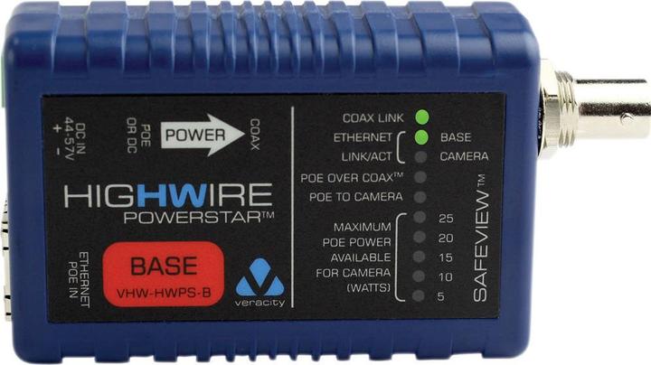 Produktbild Veracity VHW-HWPS-B Netzwerk Medienkonverter Eingebaut (802.3af (PoE), 802.3at (PoE+), 25 W)