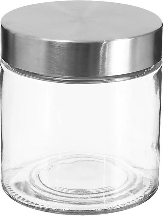 Produktbild 5Five 750ml VORRATSGLAS mit DECKEL Vorratsbehälter Aufbewahrungsglas transparentes Glas + Edelstahl (0.75 l)