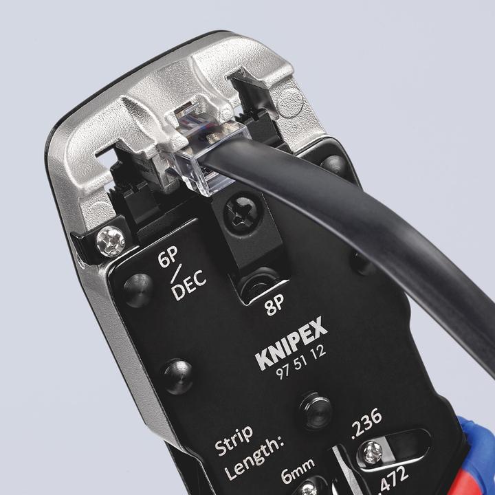 Produktbild Knipex Crimpzange für Westernstecker (200 mm)