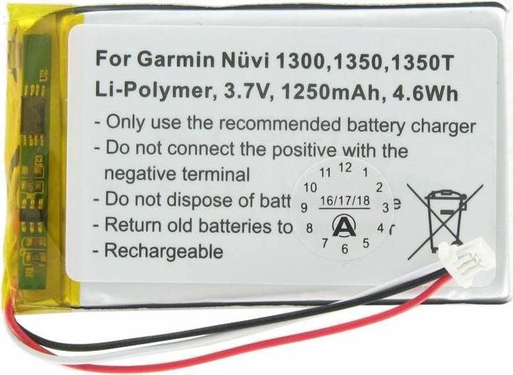 Actual product image AccuCell Akku für Garmin Nuvi 1300, 1350, 1350T, 1370, 1370T