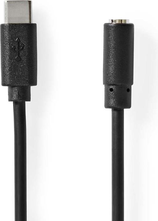 Produktbild Nedis USB-C™ Adapter | USB 2.0 | USB-C™ Stecker | 3.5 mm Buchse | 1.00 m | Rund | Vernickelt | PVC | (1 m, USB)